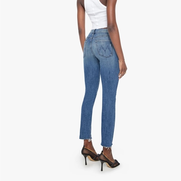 Mother The Mid Rise Dazzler Ankle Fray Weekend Warrior Straight Leg Sz 26 - Picture 2 of 16